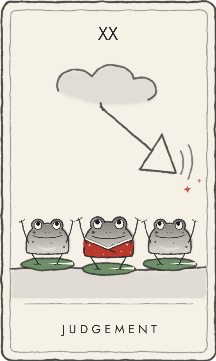 Judgement - tarot card drawn by the frog