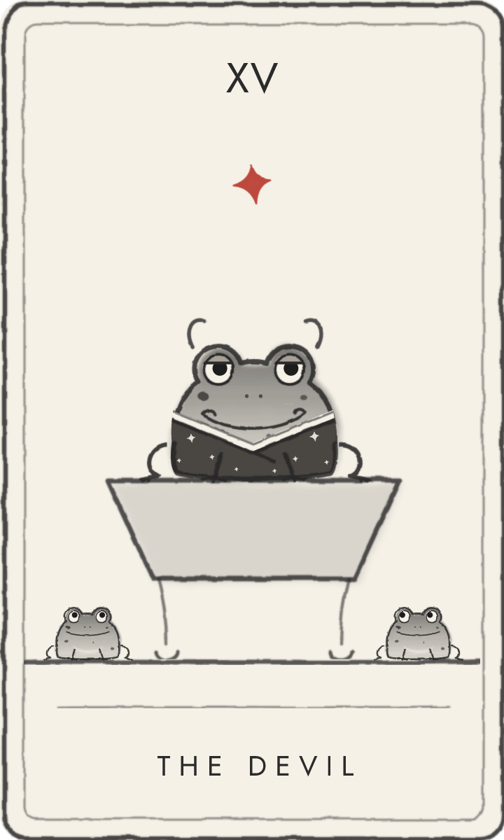 The Devil - tarot card drawn by the frog
