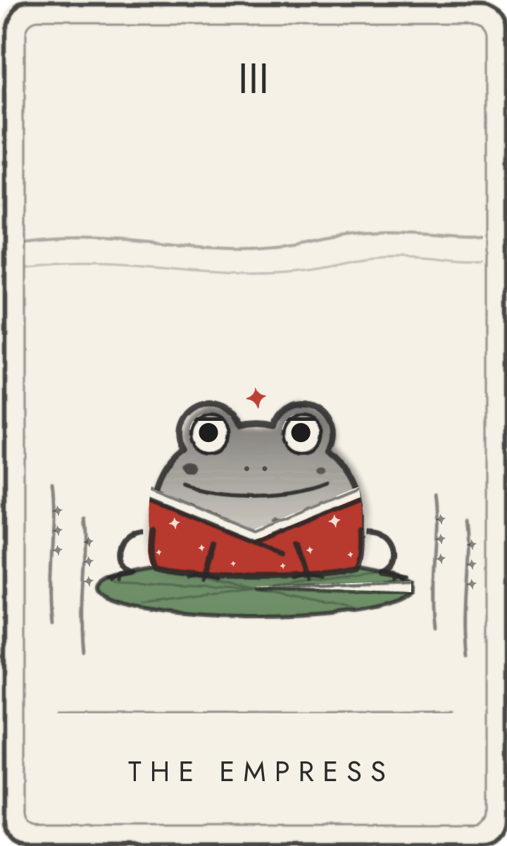 The Empress, reversed - tarot card drawn by the frog