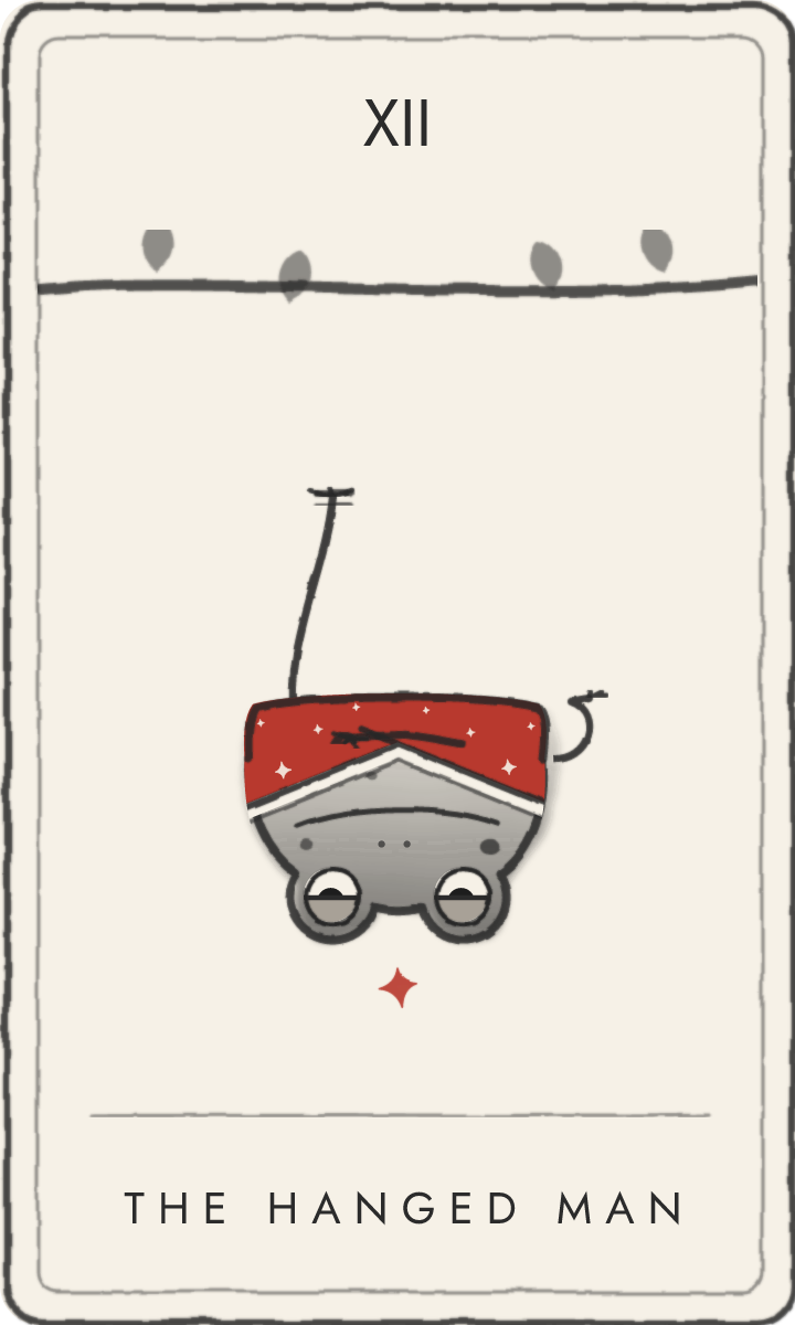 The Hanged Man - tarot card drawn by the frog