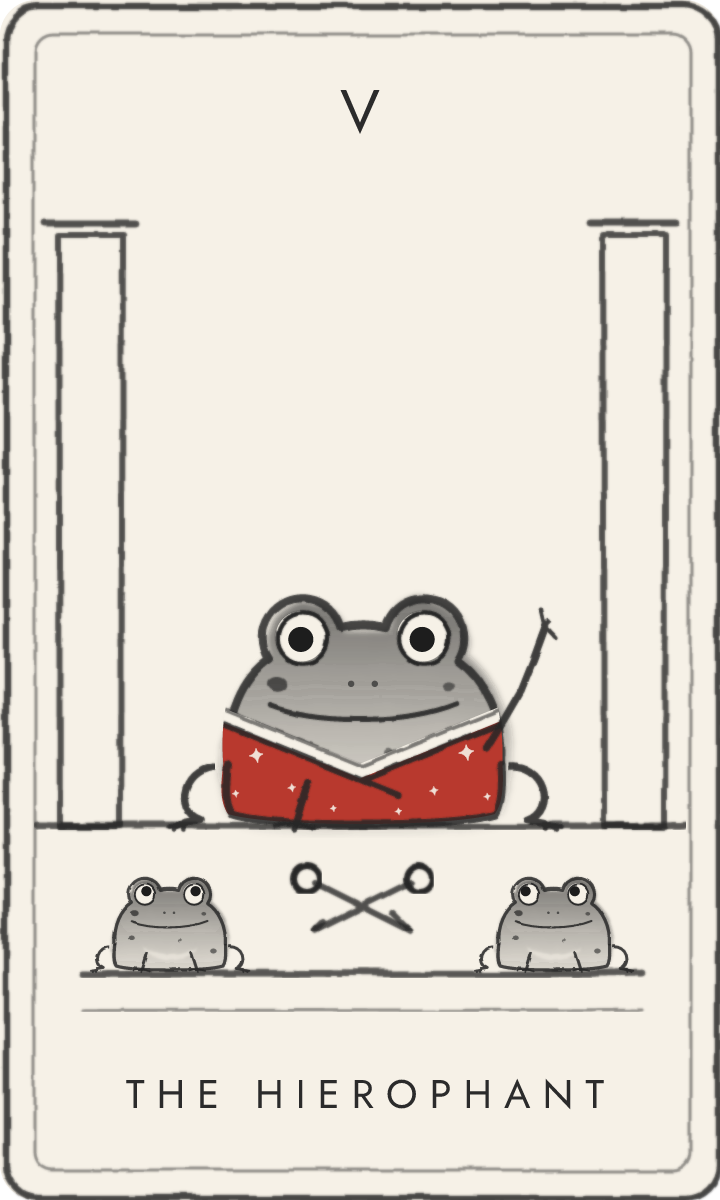 The Hierophant - tarot card drawn by the frog